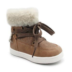 Dziecięce Buty Na Zimę Kozaki Dla Dziewczynek Na Suwak Wojtyłko 1Z26101 Brązowy