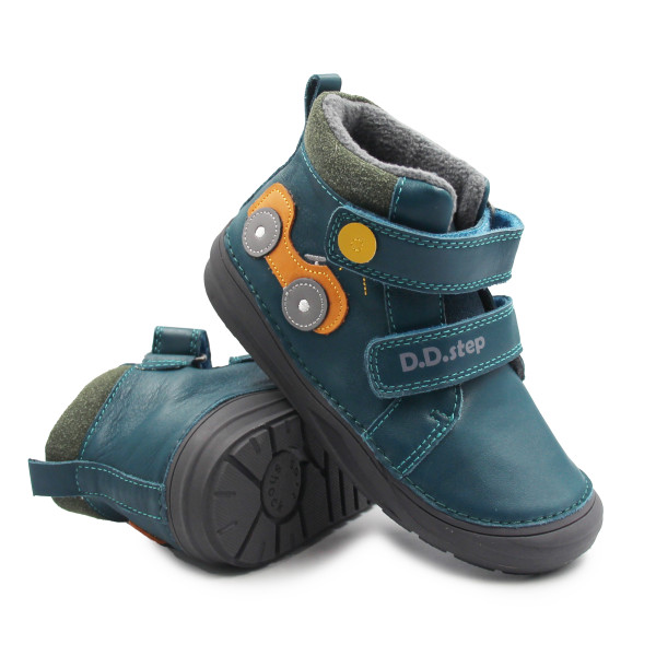 Ocieplane Buty Dla Chłopców Traktor Ciepłe Kozaki DD STEP  S071-52771AMO Sea Green