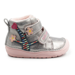 Buty Na Zimę Dla Dziewczynek Ocieplane Wnętrze Srebrne DD STEP S071-52810V Grey