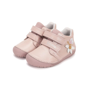 Buciki Dla Dziewczynki Na Wiosnę Barefoot Motylek DD STEP S070-52656T Baby Pink