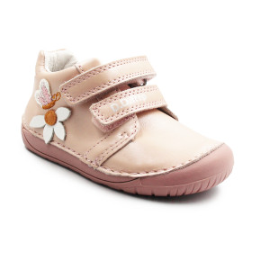 Buciki Dla Dziewczynki Na Wiosnę Barefoot Motylek DD STEP S070-52656T Baby Pink