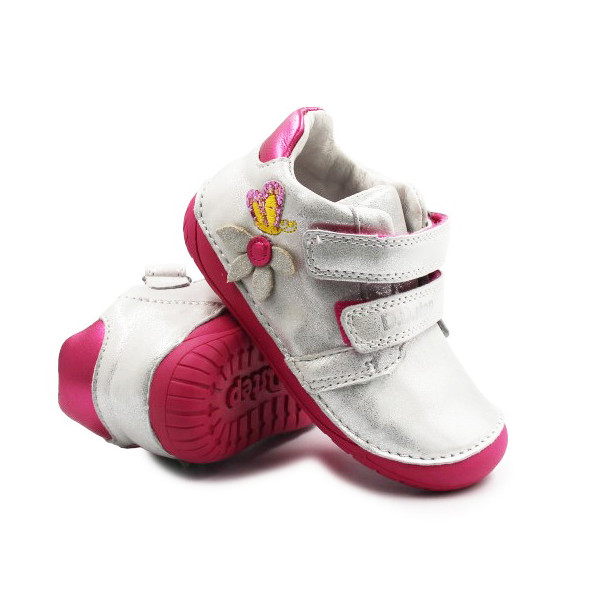 Dziewczęce Buty Na Jesień Barefoot Błyszczące DD STEP S070-52656BT White