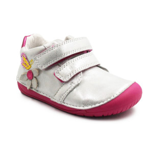 Dziewczęce Buty Na Jesień Barefoot Błyszczące DD STEP S070-52656BT White