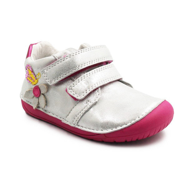 Dziewczęce Buty Na Wiosnę Barefoot Błyszczące DD STEP S070-52656BT White