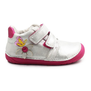 Dziewczęce Buty Na Wiosnę Barefoot Błyszczące DD STEP S070-52656BT White