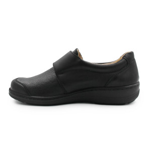 Buty na jesień dla seniorek ze skóry naturalnej Helios 463K czarny