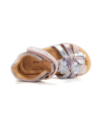 Sandałki Dla Dziewczynek Motylki i Kwiatuszki DD STEP G075-61335A Rose Gold