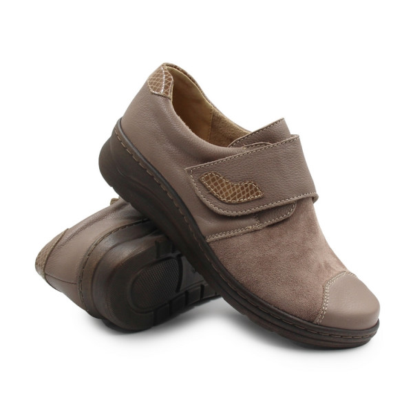 Półbuty dla kobiet seniorek na jesień Helios 462 khaki
