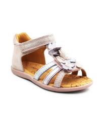 Sandałki Dla Dziewczynek Motylki i Kwiatuszki DD STEP G075-61335A Rose Gold