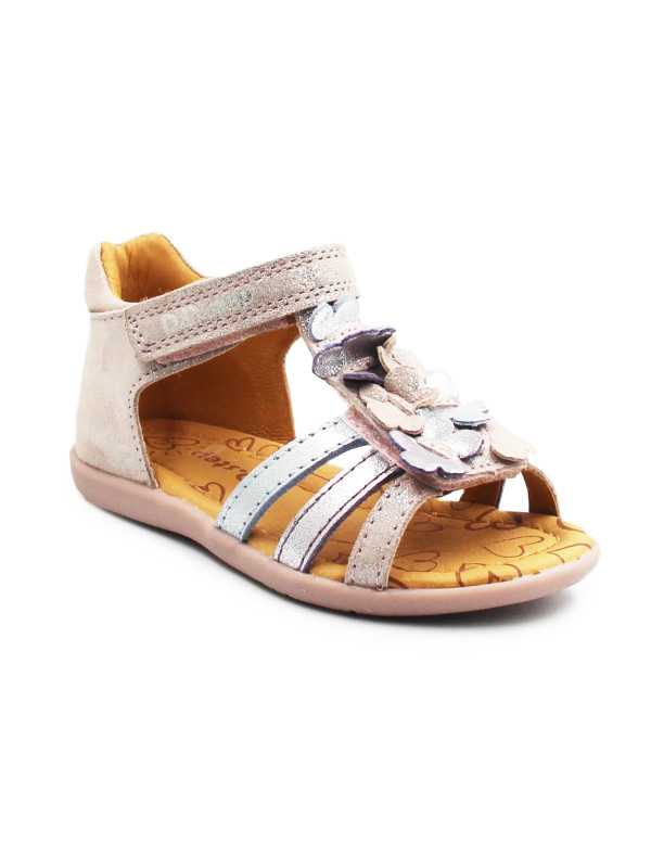 Sandałki Dla Dziewczynek Motylki i Kwiatuszki DD STEP G075-61335A Rose Gold