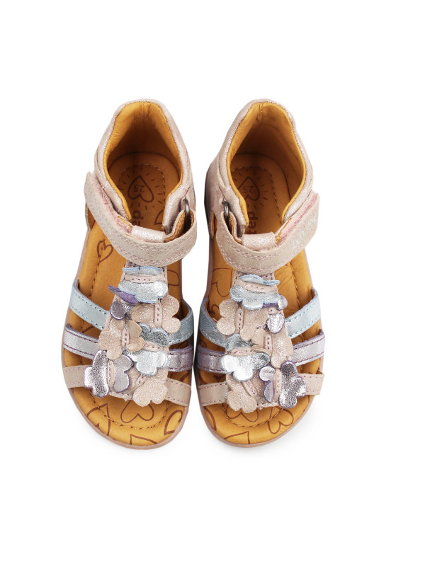 Sandałki Dla Dziewczynek Motylki i Kwiatuszki DD STEP G075-61335A Rose Gold