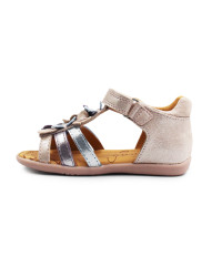 Sandałki Dla Dziewczynek Motylki i Kwiatuszki DD STEP G075-61335A Rose Gold