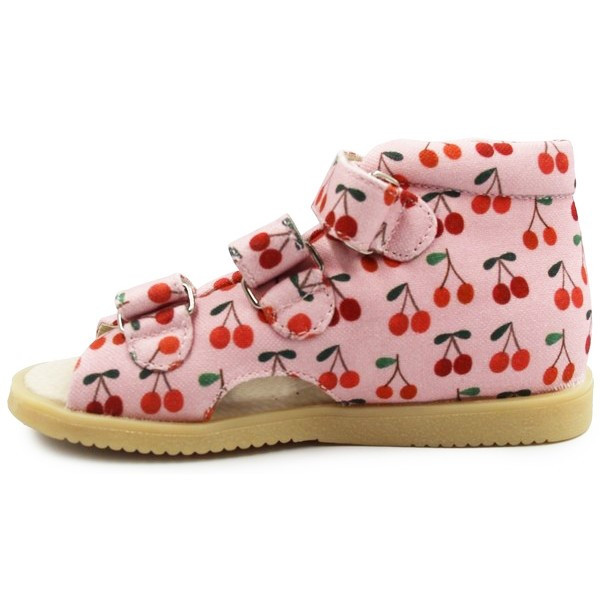 Kapcie Do Szkoły i Przedszkola Dla Dziewczynki Wisienki Mido 816 Cherry Pink