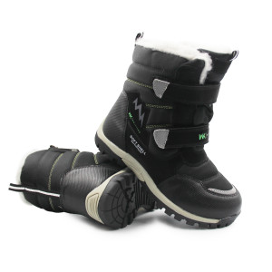 Czarne Buty Na Zimę Chłopięce Młodzieżowe SOFT SHELL Wojtyłko 5ZŚ26114