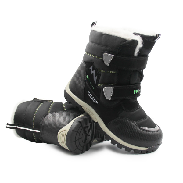 Czarne Buty Na Zimę Chłopięce Młodzieżowe SOFT SHELL Wojtyłko 5ZŚ26114