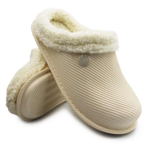 Damskie Kapcie Obuwie Domowe Scholl NEEVA MED MF317553682 Light Cream