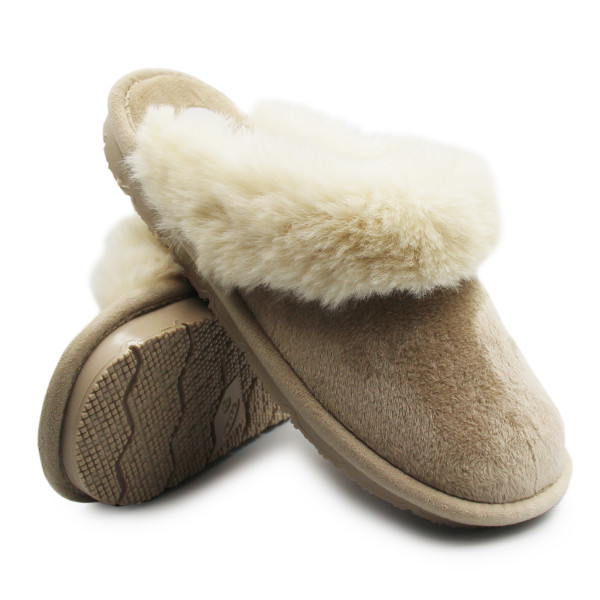 Kapcie Domowe Na jesień i Zimę Damskie Scholl BRIENNE MED MF308541561 Light Taupe