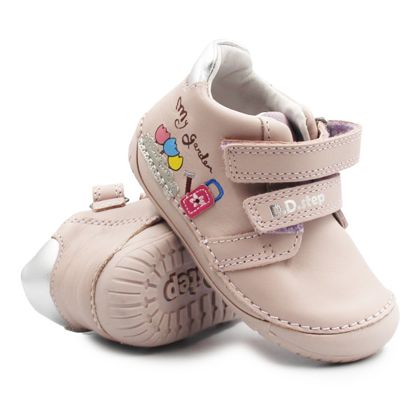 Różowe Buty Dla Dziewczynek Na Jesień Elastyczne Barefoot DD STEP S070-51253AT