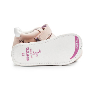 Różowe Buty Dla Dziewczynek Na Wiosnę Elastyczne Barefoot DD STEP S070-51253AT