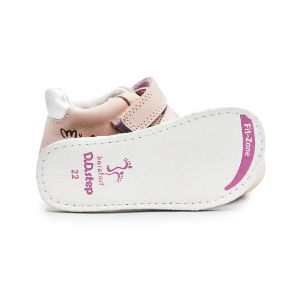 Różowe Buty Dla Dziewczynek Na Wiosnę Elastyczne Barefoot DD STEP S070-51253AT