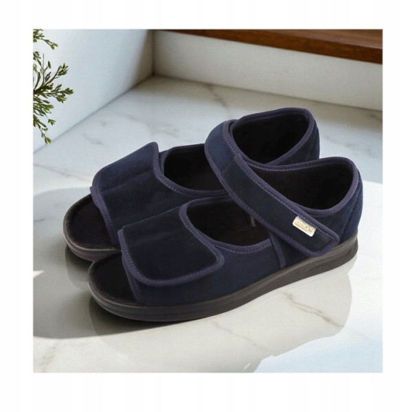 Obuwie domowe sandały damskie na szerokie stopy Dr Orto 589D002