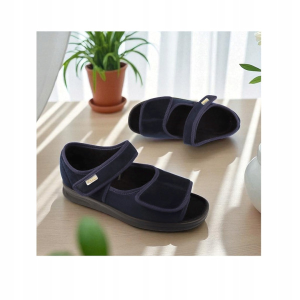 Obuwie domowe sandały damskie na szerokie stopy Dr Orto 589D002