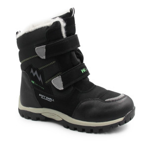 Czarne Buty Na Zimę Chłopięce Młodzieżowe SOFT SHELL Wojtyłko 5ZŚ26114