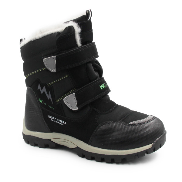 Czarne Buty Na Zimę Chłopięce Młodzieżowe SOFT SHELL Wojtyłko 5ZŚ26114