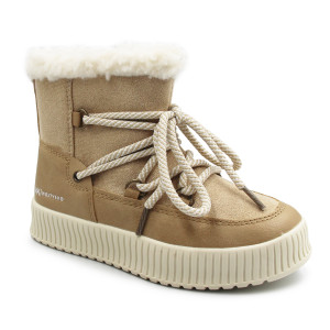 Ciepłe Śniegowce Dziewczęce Na Zimę Wojtyłko 4Z26102 Beżowy