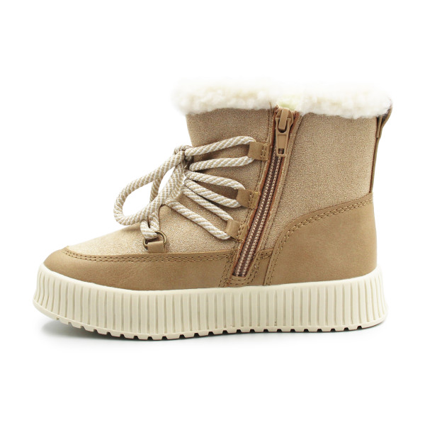 Ciepłe Śniegowce Dziewczęce Na Zimę Wojtyłko 4Z26102 Beżowy