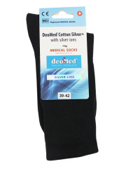 Zdrowotne Skarpety Bezuciskowe Deomed Cotton Silver+ Ciemny szary