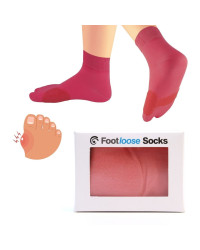 Różowe Skarpety Medyczne na Haluksy FootloseSocks