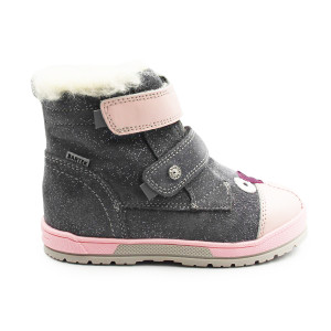 Buty Zimowe Dla Dziewczynek Ocieplane Wełną Bartek 84007-70