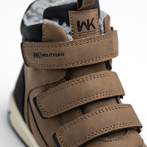 Ocieplane Buty Na Jesień i Zimę Dla Chłopca Młodzieżowe Wojtyłko 5Z26104 Brązowy