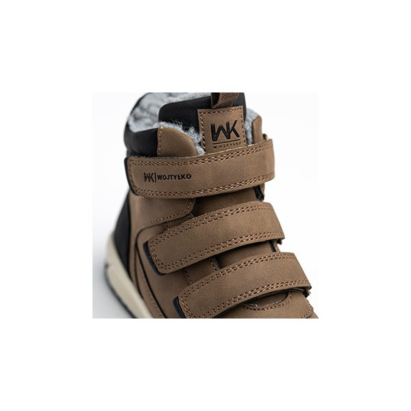 Ocieplane Buty Na Jesień i Zimę Dla Chłopca Młodzieżowe Wojtyłko 5Z26104 Brązowy