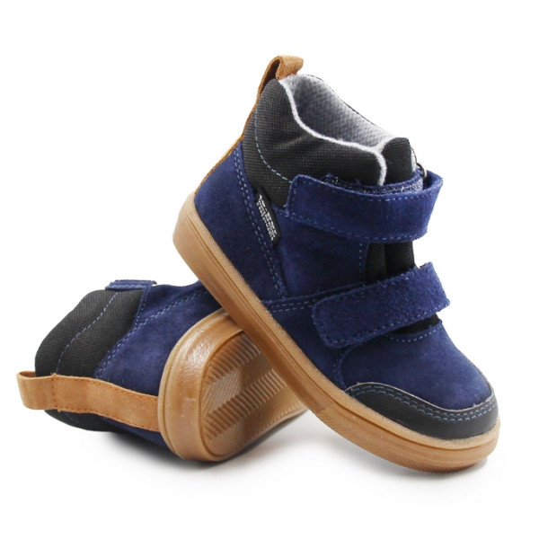 Buty Dla Chłopca Na Jesień Ocieplane Wnętrze Granatowe Mido 22-17 32-17