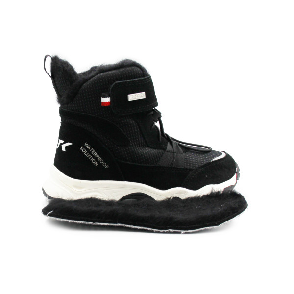 Dziecięce Buty Zimowe Ocieplane Czarne Wodoodporne Bartek 86307-81