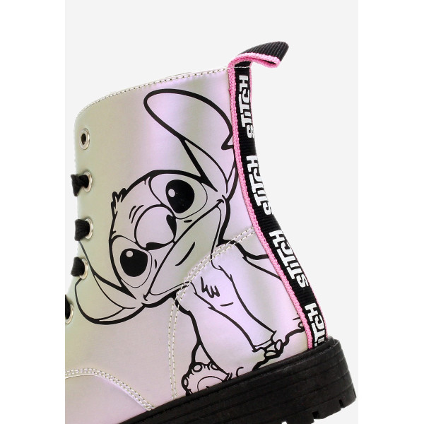 Holograficzne Buty Dla Dziewczynek Na Jesień z Ocieplanym Kocykiem Kozaki Stitch Bartek 88009-19