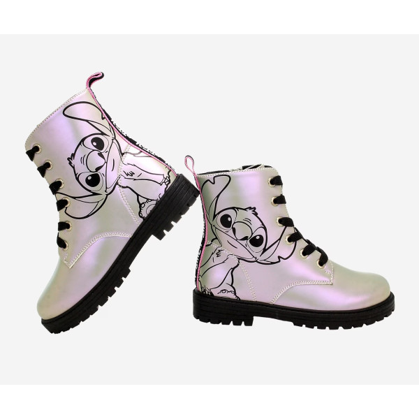 Holograficzne Buty Dla Dziewczynek Na Jesień z Ocieplanym Kocykiem Kozaki Stitch Bartek 88009-19