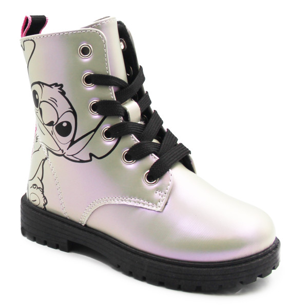 Holograficzne Buty Dla Dziewczynek Na Jesień z Ocieplanym Kocykiem Kozaki Stitch Bartek 88009-19