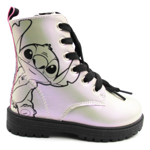 Holograficzne Buty Dla Dziewczynek Na Jesień z Ocieplanym Kocykiem Kozaki Stitch Bartek 88009-19