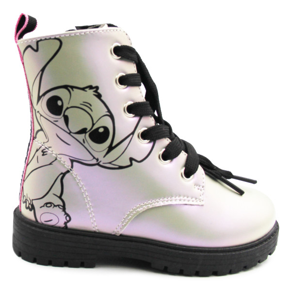 Holograficzne Buty Dla Dziewczynek Na Jesień z Ocieplanym Kocykiem Kozaki Stitch Bartek 88009-19