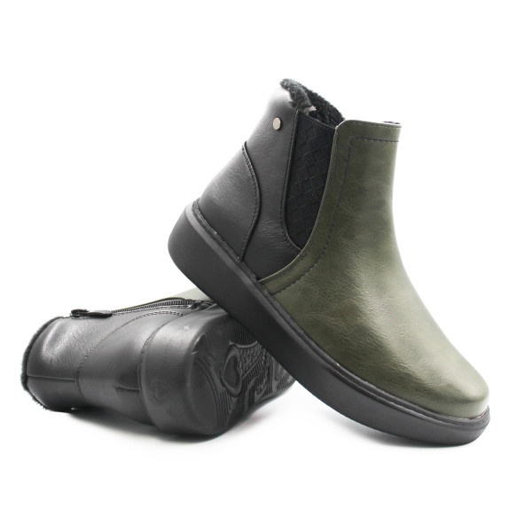 Botki Damskie Na Jesień i Zimę Wojtyłko 7ZB26030 Oliwka