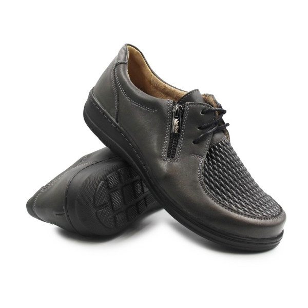 Półbuty dla kobiet seniorek na wiosnę Helios 464K szary