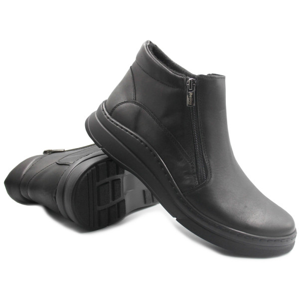 Damskie Buty Ocieplane Czarne Botki Helios 595