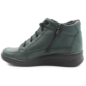 Ocieplone Buty Damskie Na Zimę Sznurowane Helios 553 Zielony