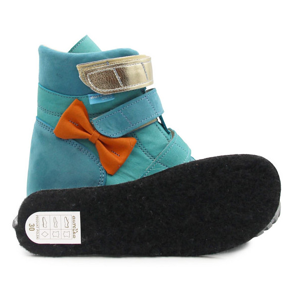 Buty ortopedyczne zimowe dla dziewczynki ocieplane wełną Aurelka 30