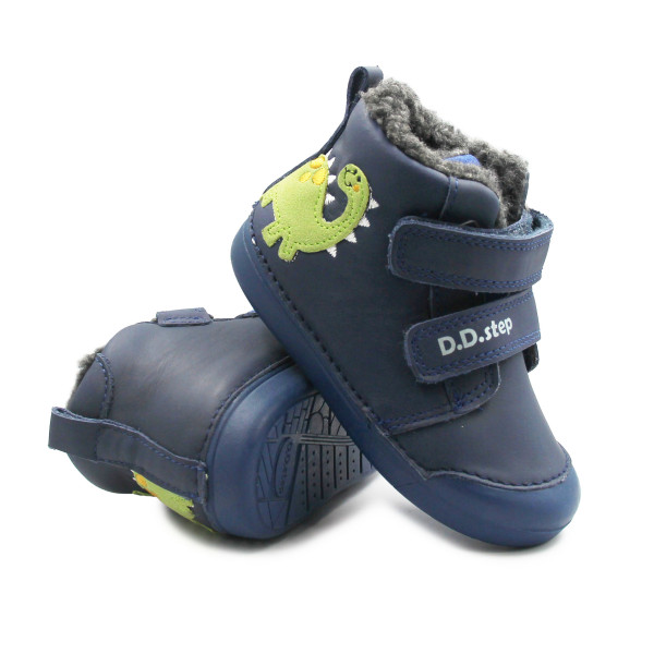 Buty Zimowe Dla Chłopczyka Ocieplane DD STEP W066-52525A Bermuda Blue
