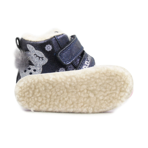 Buty Ocieplane Dla Dziewczynki na Zimę z Sarenką DD STEP W066-52733A Royal Blue