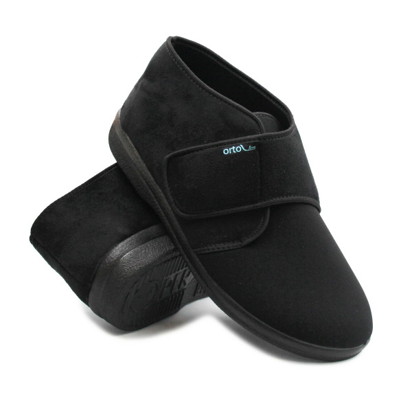 Buty Po Domu Męskie Półbuty Czarne Adanex 25586